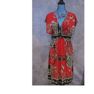 NWOT Extra Edition Red Black Dress Size 1X